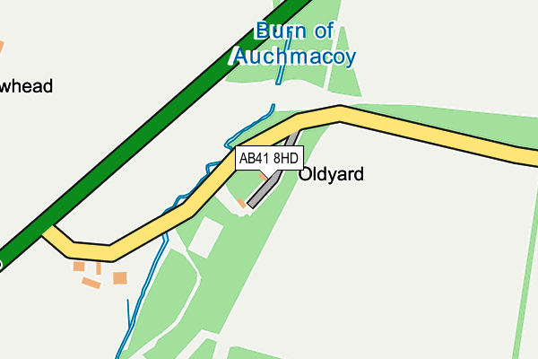 AB41 8HD map - OS OpenMap – Local (Ordnance Survey) AB41 8HD map - OS OpenMap – Local (Ordnance Survey)