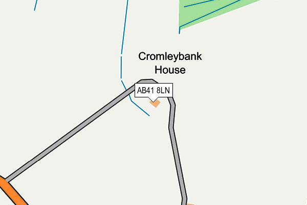 AB41 8LN map - OS OpenMap – Local (Ordnance Survey) AB41 8LN map - OS OpenMap – Local (Ordnance Survey)