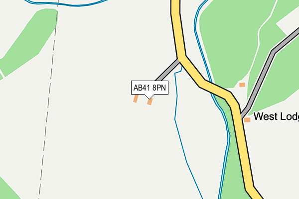 AB41 8PN map - OS OpenMap – Local (Ordnance Survey) AB41 8PN map - OS OpenMap – Local (Ordnance Survey)