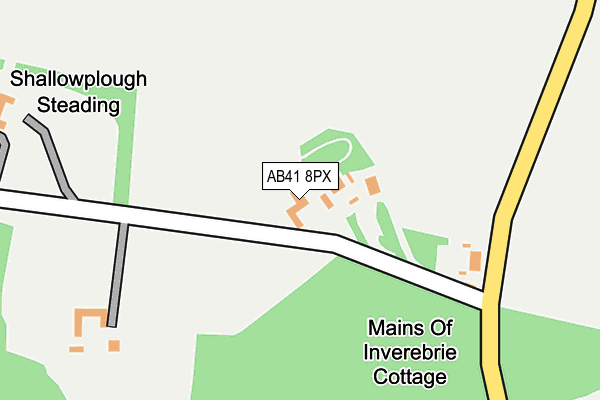 AB41 8PX map - OS OpenMap – Local (Ordnance Survey) AB41 8PX map - OS OpenMap – Local (Ordnance Survey)