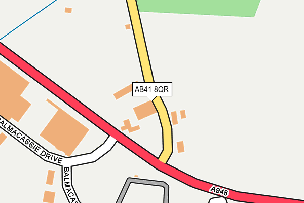 AB41 8QR map - OS OpenMap – Local (Ordnance Survey) AB41 8QR map - OS OpenMap – Local (Ordnance Survey)