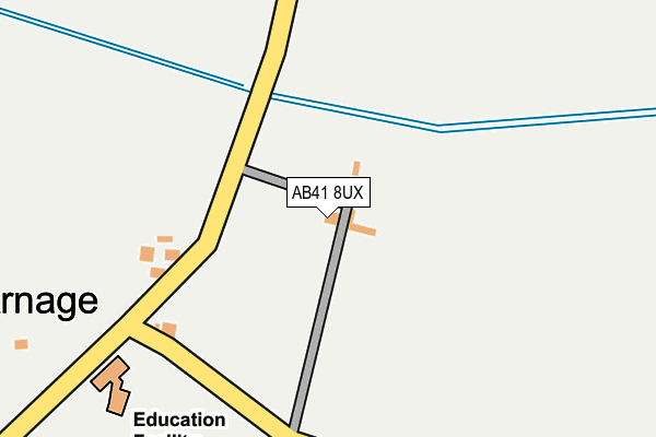 AB41 8UX map - OS OpenMap – Local (Ordnance Survey) AB41 8UX map - OS OpenMap – Local (Ordnance Survey)