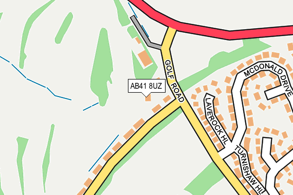 AB41 8UZ map - OS OpenMap – Local (Ordnance Survey) AB41 8UZ map - OS OpenMap – Local (Ordnance Survey)