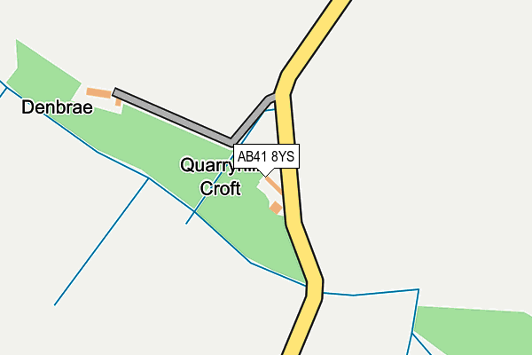 AB41 8YS map - OS OpenMap – Local (Ordnance Survey) AB41 8YS map - OS OpenMap – Local (Ordnance Survey)