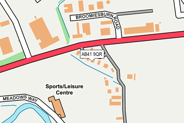 AB41 9QR map - OS OpenMap – Local (Ordnance Survey) AB41 9QR map - OS OpenMap – Local (Ordnance Survey)