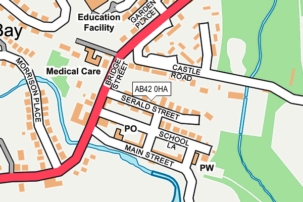 AB42 0HA map - OS OpenMap – Local (Ordnance Survey) AB42 0HA map - OS OpenMap – Local (Ordnance Survey)
