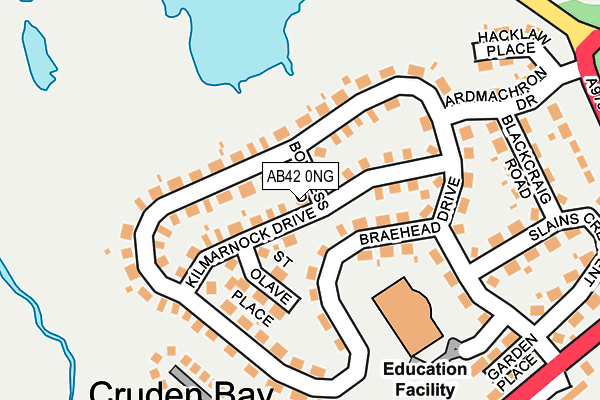 AB42 0NG map - OS OpenMap – Local (Ordnance Survey) AB42 0NG map - OS OpenMap – Local (Ordnance Survey)
