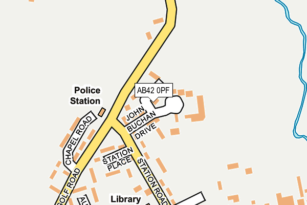 AB42 0PF map - OS OpenMap – Local (Ordnance Survey) AB42 0PF map - OS OpenMap – Local (Ordnance Survey)
