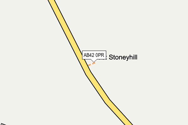 AB42 0PR map - OS OpenMap – Local (Ordnance Survey)