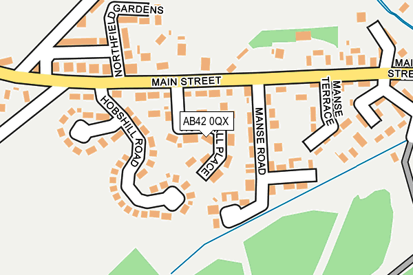 AB42 0QX map - OS OpenMap – Local (Ordnance Survey) AB42 0QX map - OS OpenMap – Local (Ordnance Survey)