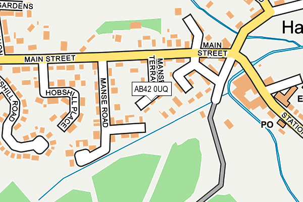 AB42 0UQ map - OS OpenMap – Local (Ordnance Survey) AB42 0UQ map - OS OpenMap – Local (Ordnance Survey)