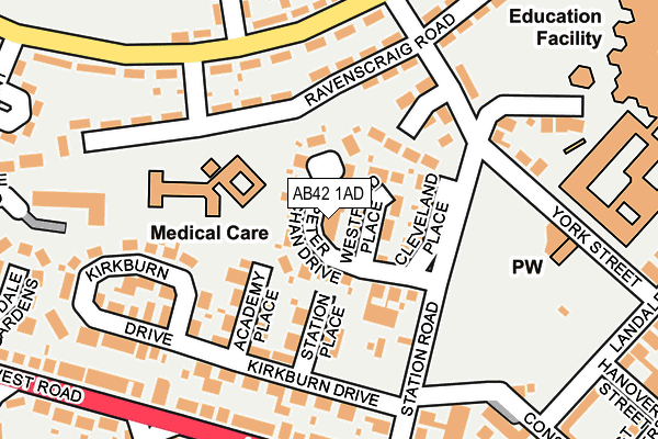 AB42 1AD map - OS OpenMap – Local (Ordnance Survey) AB42 1AD map - OS OpenMap – Local (Ordnance Survey)