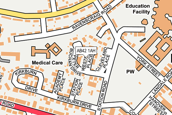 AB42 1AH map - OS OpenMap – Local (Ordnance Survey) AB42 1AH map - OS OpenMap – Local (Ordnance Survey)