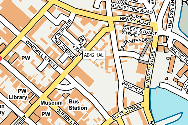 AB42 1AL map - OS OpenMap – Local (Ordnance Survey) AB42 1AL map - OS OpenMap – Local (Ordnance Survey)
