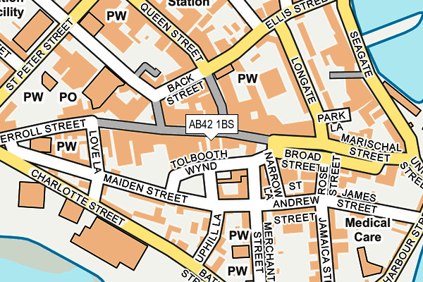 AB42 1BS map - OS OpenMap – Local (Ordnance Survey) AB42 1BS map - OS OpenMap – Local (Ordnance Survey)