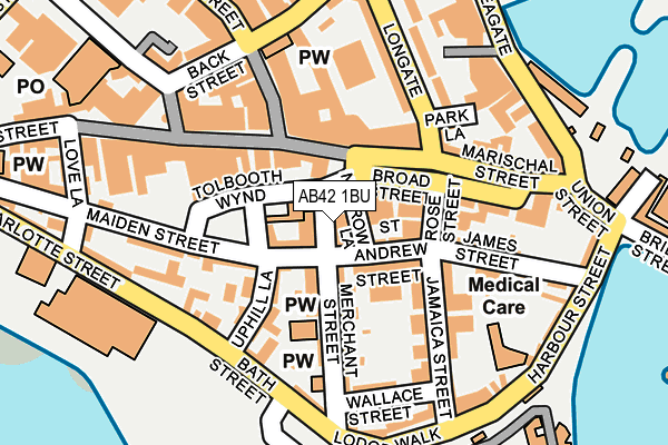 AB42 1BU map - OS OpenMap – Local (Ordnance Survey) AB42 1BU map - OS OpenMap – Local (Ordnance Survey)
