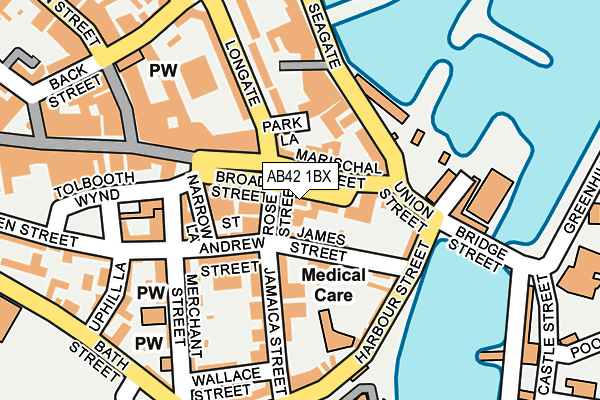 AB42 1BX map - OS OpenMap – Local (Ordnance Survey) AB42 1BX map - OS OpenMap – Local (Ordnance Survey)
