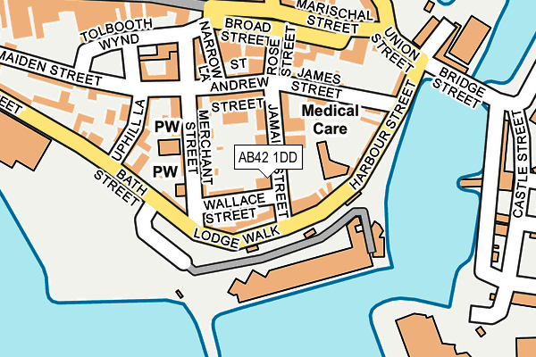 AB42 1DD map - OS OpenMap – Local (Ordnance Survey) AB42 1DD map - OS OpenMap – Local (Ordnance Survey)