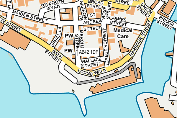 AB42 1DF map - OS OpenMap – Local (Ordnance Survey) AB42 1DF map - OS OpenMap – Local (Ordnance Survey)