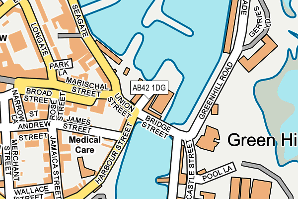 AB42 1DG map - OS OpenMap – Local (Ordnance Survey) AB42 1DG map - OS OpenMap – Local (Ordnance Survey)