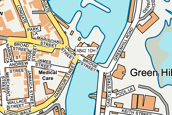 AB42 1DH map - OS OpenMap – Local (Ordnance Survey) AB42 1DH map - OS OpenMap – Local (Ordnance Survey)