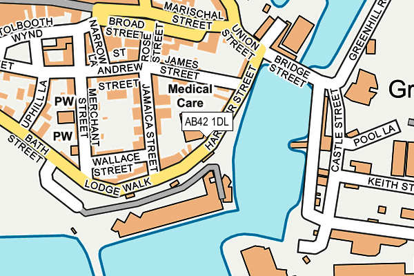 AB42 1DL map - OS OpenMap – Local (Ordnance Survey) AB42 1DL map - OS OpenMap – Local (Ordnance Survey)