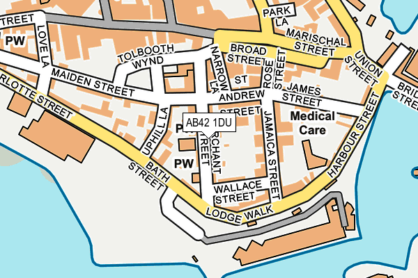 AB42 1DU map - OS OpenMap – Local (Ordnance Survey) AB42 1DU map - OS OpenMap – Local (Ordnance Survey)