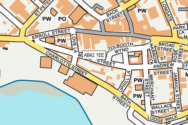 AB42 1EE map - OS OpenMap – Local (Ordnance Survey) AB42 1EE map - OS OpenMap – Local (Ordnance Survey)