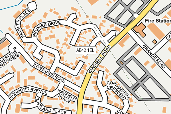 AB42 1EL map - OS OpenMap – Local (Ordnance Survey) AB42 1EL map - OS OpenMap – Local (Ordnance Survey)