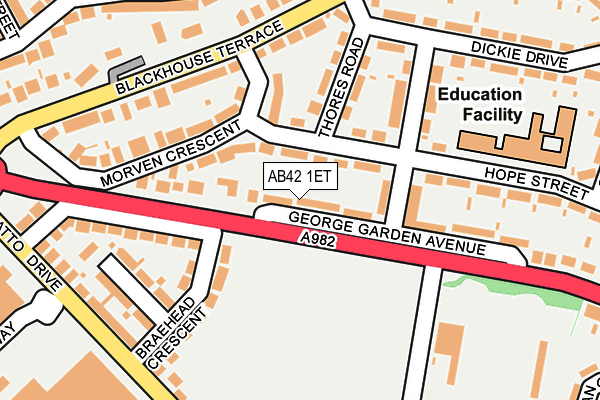 AB42 1ET map - OS OpenMap – Local (Ordnance Survey) AB42 1ET map - OS OpenMap – Local (Ordnance Survey)