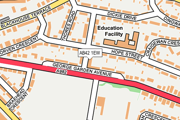 AB42 1EW map - OS OpenMap – Local (Ordnance Survey) AB42 1EW map - OS OpenMap – Local (Ordnance Survey)