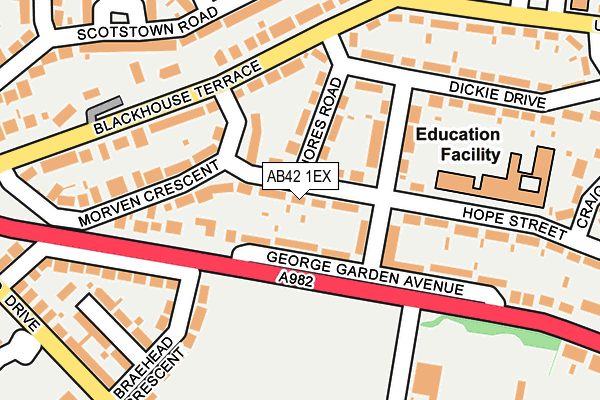 AB42 1EX map - OS OpenMap – Local (Ordnance Survey) AB42 1EX map - OS OpenMap – Local (Ordnance Survey)
