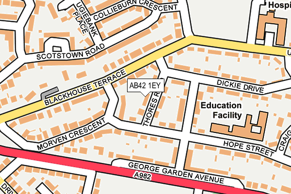 AB42 1EY map - OS OpenMap – Local (Ordnance Survey) AB42 1EY map - OS OpenMap – Local (Ordnance Survey)