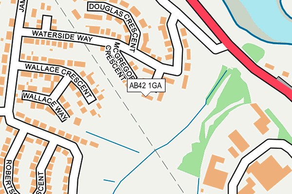 AB42 1GA map - OS OpenMap – Local (Ordnance Survey) AB42 1GA map - OS OpenMap – Local (Ordnance Survey)