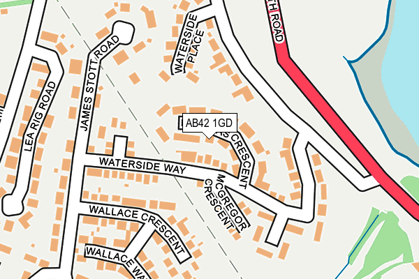 AB42 1GD map - OS OpenMap – Local (Ordnance Survey) AB42 1GD map - OS OpenMap – Local (Ordnance Survey)