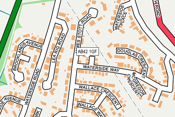AB42 1GF map - OS OpenMap – Local (Ordnance Survey) AB42 1GF map - OS OpenMap – Local (Ordnance Survey)