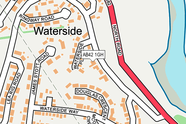 AB42 1GH map - OS OpenMap – Local (Ordnance Survey) AB42 1GH map - OS OpenMap – Local (Ordnance Survey)