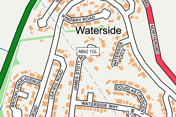 AB42 1GL map - OS OpenMap – Local (Ordnance Survey) AB42 1GL map - OS OpenMap – Local (Ordnance Survey)