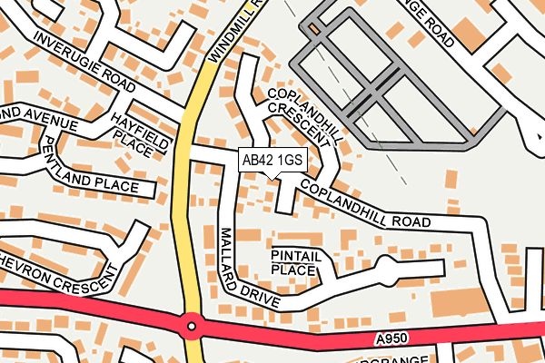 AB42 1GS map - OS OpenMap – Local (Ordnance Survey) AB42 1GS map - OS OpenMap – Local (Ordnance Survey)