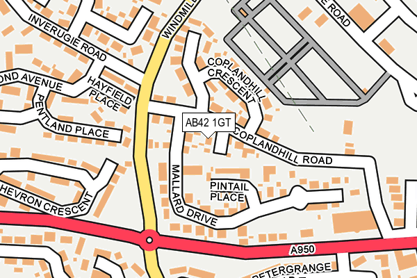 AB42 1GT map - OS OpenMap – Local (Ordnance Survey) AB42 1GT map - OS OpenMap – Local (Ordnance Survey)