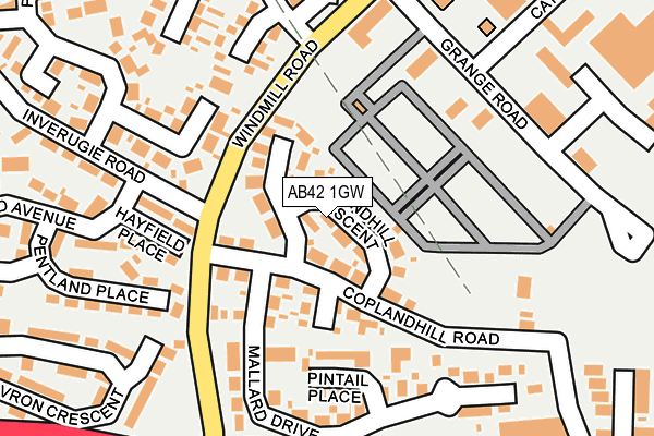 AB42 1GW map - OS OpenMap – Local (Ordnance Survey) AB42 1GW map - OS OpenMap – Local (Ordnance Survey)