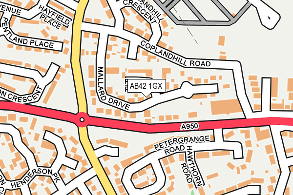 AB42 1GX map - OS OpenMap – Local (Ordnance Survey) AB42 1GX map - OS OpenMap – Local (Ordnance Survey)