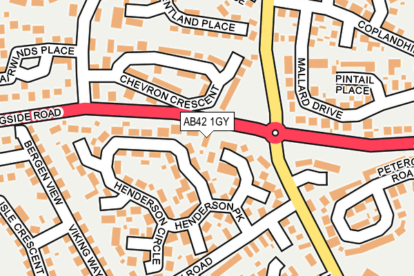 AB42 1GY map - OS OpenMap – Local (Ordnance Survey) AB42 1GY map - OS OpenMap – Local (Ordnance Survey)