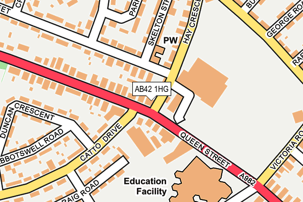 AB42 1HG map - OS OpenMap – Local (Ordnance Survey) AB42 1HG map - OS OpenMap – Local (Ordnance Survey)
