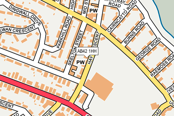 AB42 1HH map - OS OpenMap – Local (Ordnance Survey) AB42 1HH map - OS OpenMap – Local (Ordnance Survey)