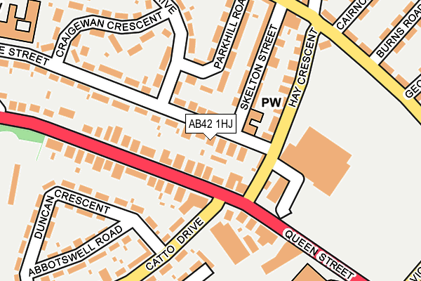 AB42 1HJ map - OS OpenMap – Local (Ordnance Survey) AB42 1HJ map - OS OpenMap – Local (Ordnance Survey)