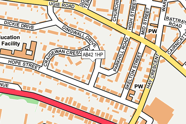 AB42 1HP map - OS OpenMap – Local (Ordnance Survey) AB42 1HP map - OS OpenMap – Local (Ordnance Survey)
