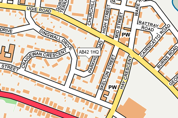 AB42 1HQ map - OS OpenMap – Local (Ordnance Survey) AB42 1HQ map - OS OpenMap – Local (Ordnance Survey)