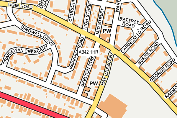 AB42 1HR map - OS OpenMap – Local (Ordnance Survey) AB42 1HR map - OS OpenMap – Local (Ordnance Survey)