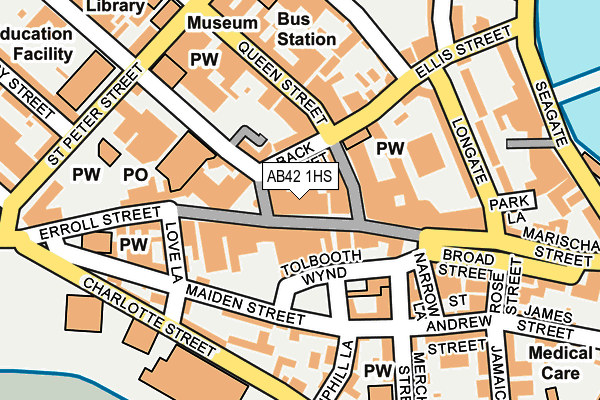 AB42 1HS map - OS OpenMap – Local (Ordnance Survey) AB42 1HS map - OS OpenMap – Local (Ordnance Survey)